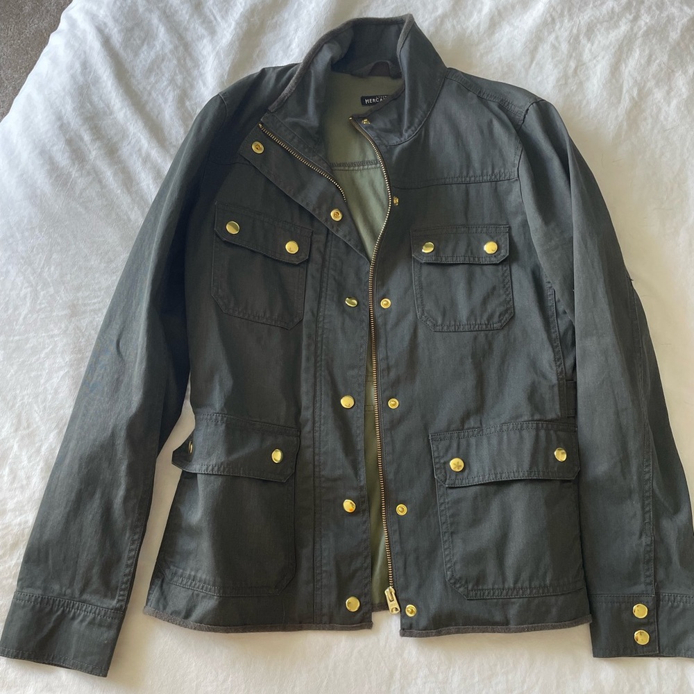 Dark Brown/Dark Green Women’s Jacket. J.Crew. Worn Once, in Like-New Condition
